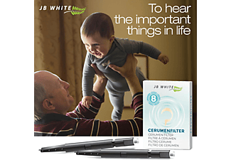 JB WHITE 64x Cerumenfilter für Hörgeräte (Ø 1,3mm - bitte messen) kompatibel mit Phonak und Oticon Hörgeräten Cerumenfilter für Hörgeräte