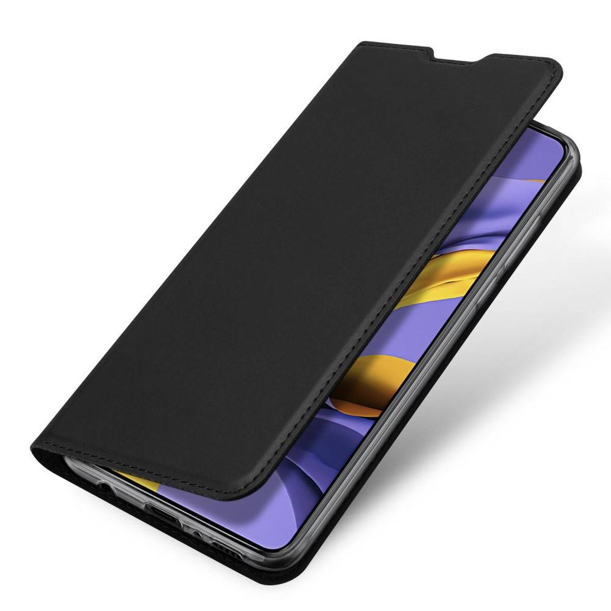 DUX DUCIS M53 5G, Galaxy Schwarz Buch Bookcover, Tasche, Samsung