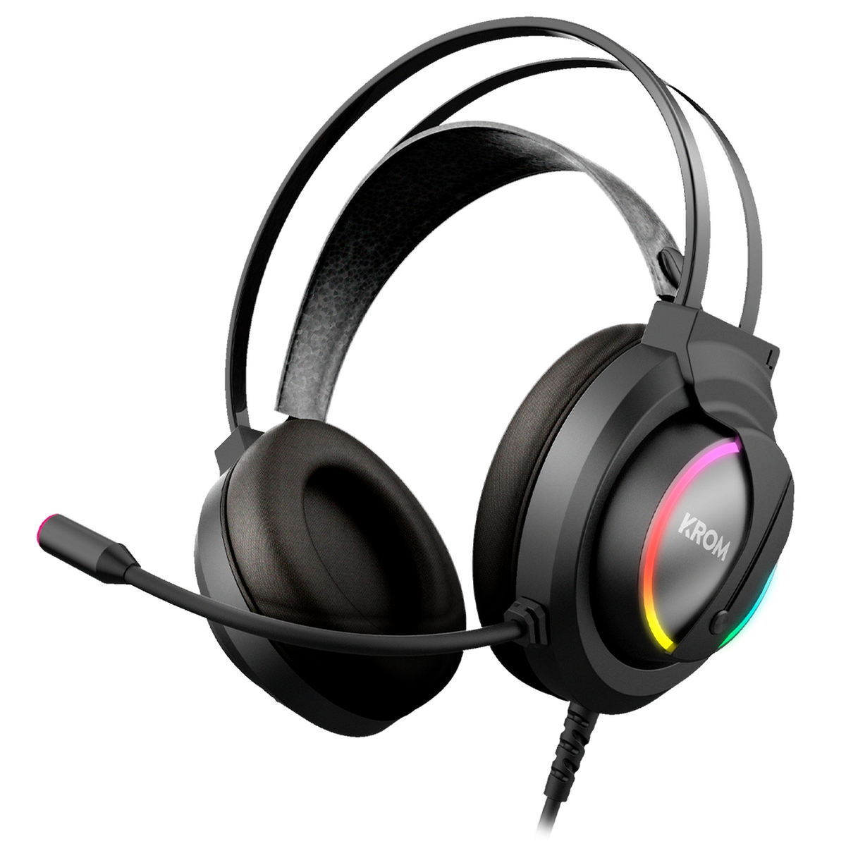 Auriculares gaming - NXKROMKAPPA KROM, Circumaurales, Negro