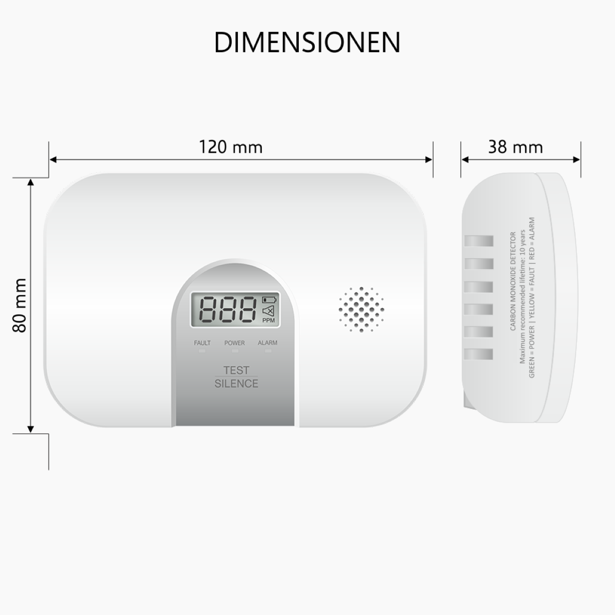ELRO Kohlenmonoxid-Detektor, Weiß FC2802