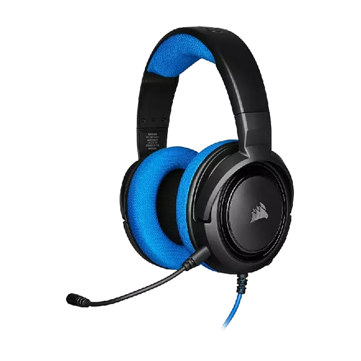 CORSAIR HEADSET Schwarz/Blau Headset BLUE, Gaming Over-ear STEREO CA-9011196-EU HS35