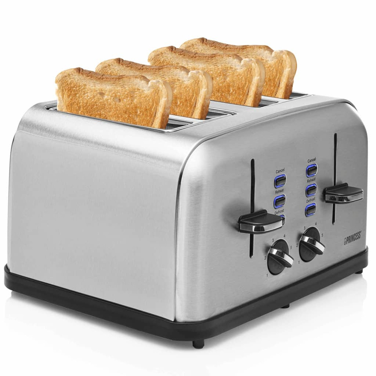 PRINCESS 418384 Toaster Grau (1750 Schlitze: Watt, 4)