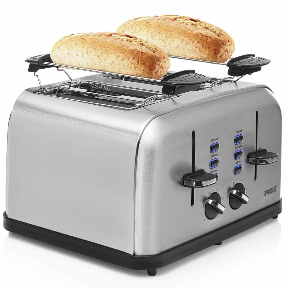 418384 Schlitze: Watt, Toaster PRINCESS Grau (1750 4)