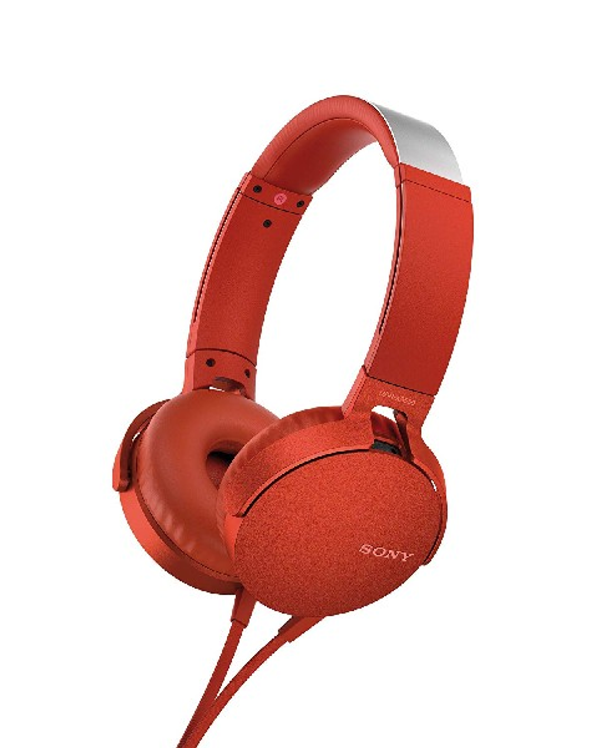 Auriculares diadema con cable - MDR-XB550AP SONY, Supraaurales, Rojo