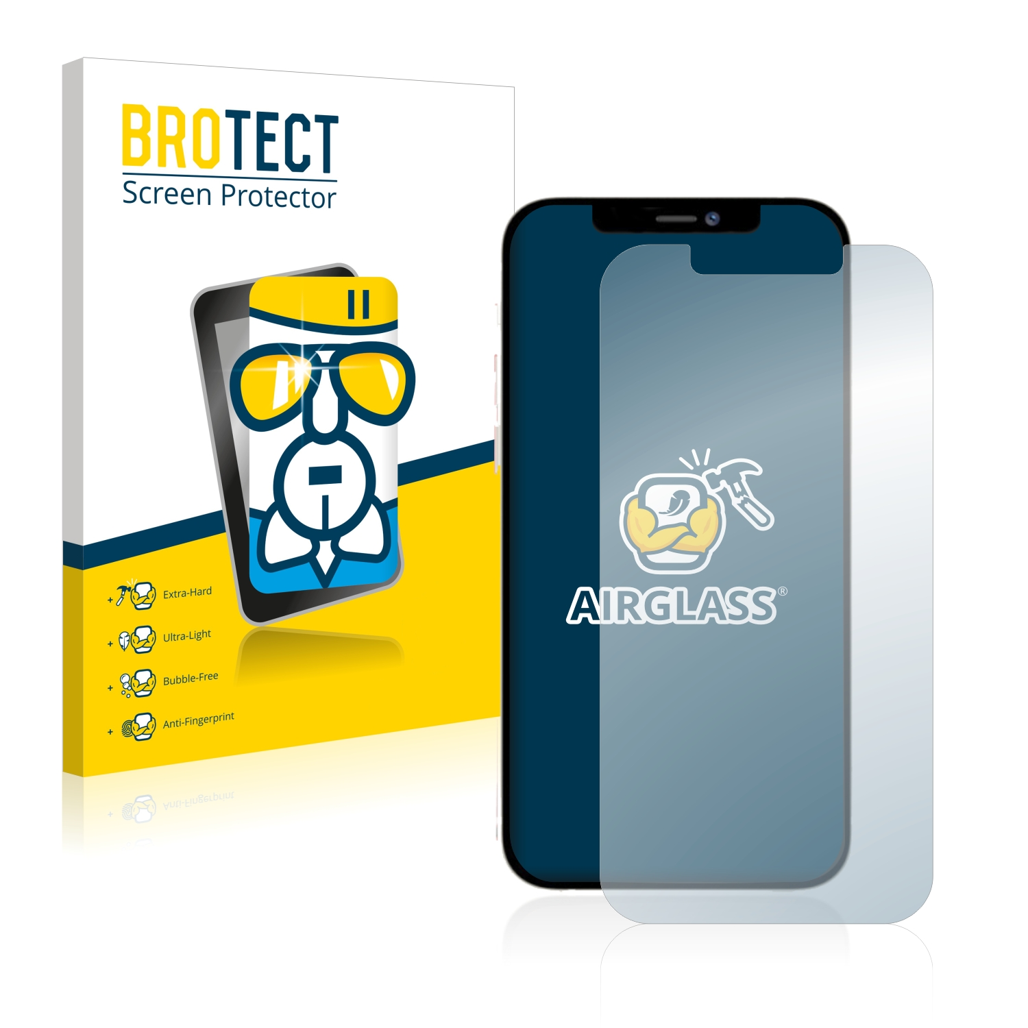 BROTECT Airglass klare iPhone Pro Apple 12 Max) Schutzfolie(für