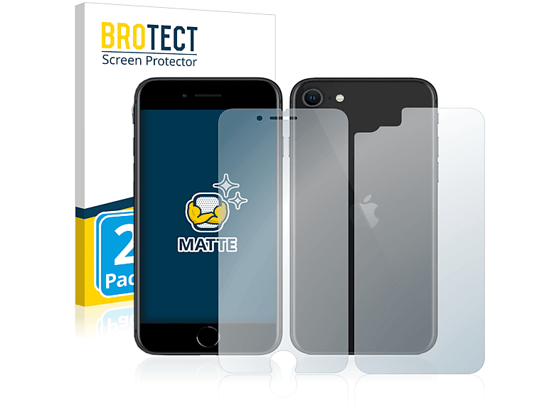 BROTECT 2x matte Schutzfolie(für Apple iPhone SE 2 2020)