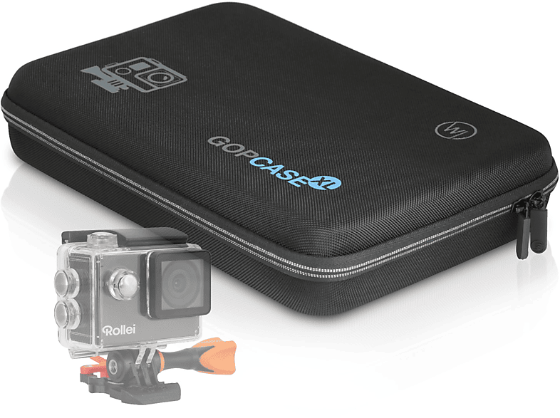 WICKED CHILI GOP Case Tasche kompatibel mit Rollei Actioncam 560 / 550 / 540 / 530 / 510 / 425  Koffer für Kamera Schutztasche, schwarz
