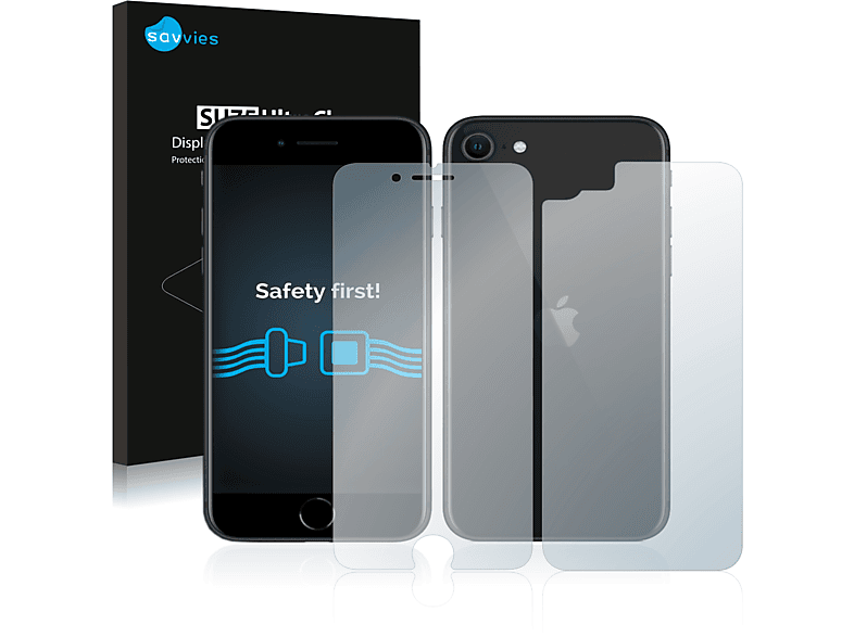 SAVVIES 18x klare Schutzfolie(für Apple iPhone SE 2 2020)