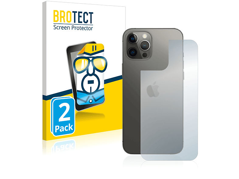 BROTECT 2x klare Schutzfolie(für Apple Max) iPhone Pro 12