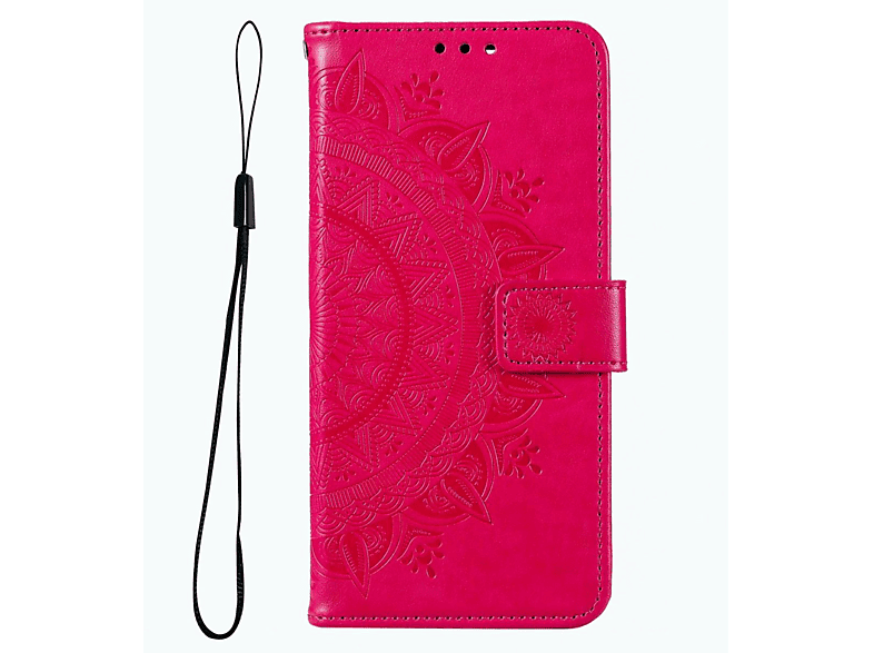 COVERKINGZ Klapphülle mit Mandala Muster, Bookcover, Samsung, Galaxy M33 5G, Pink