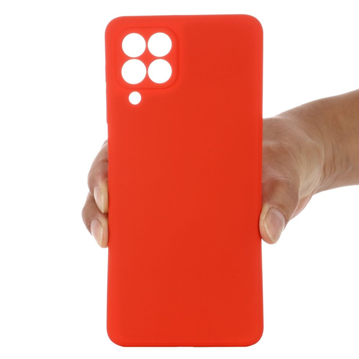 COVERKINGZ Handycase aus Backcover, Rot 5G, M53 Samsung, Silikon, Galaxy