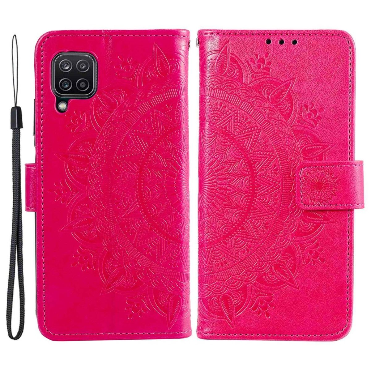 COVERKINGZ Klapphülle mit Mandala Muster, 5G, Bookcover, Galaxy M53 Pink Samsung