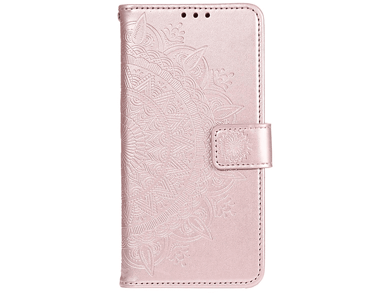 COVERKINGZ M53 Rosegold Samsung, Muster, mit Bookcover, Klapphülle Galaxy Mandala 5G,