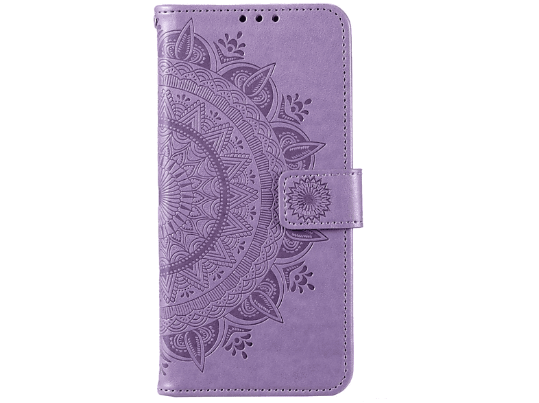 Mandala COVERKINGZ Galaxy Lila Muster, Klapphülle Samsung, 5G, M53 Bookcover, mit