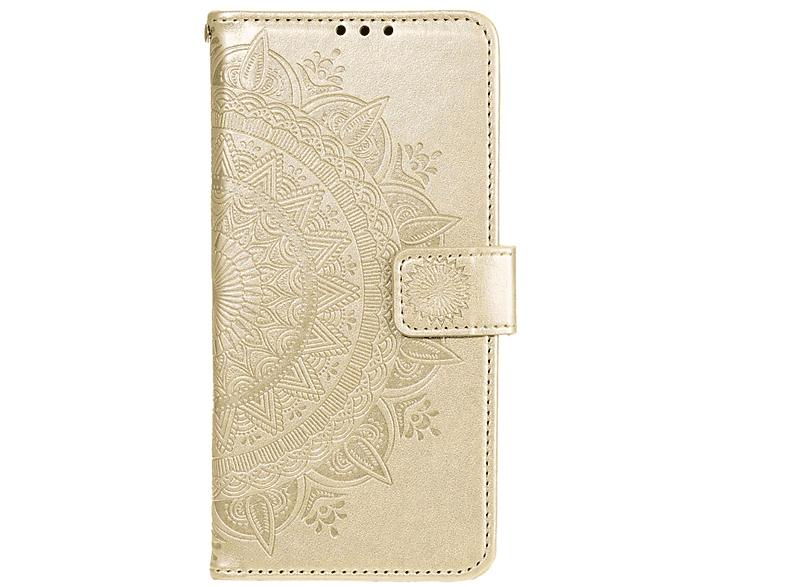5G, mit Bookcover, COVERKINGZ Klapphülle Gold Muster, Samsung, M53 Mandala Galaxy
