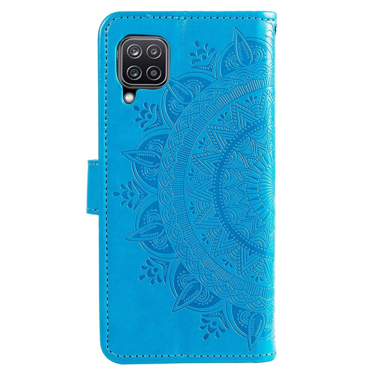 COVERKINGZ Klapphülle 5G, Bookcover, Galaxy M53 Mandala Blau Samsung, mit Muster