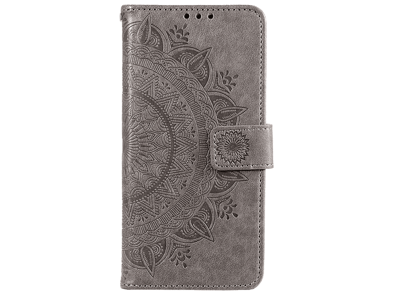 COVERKINGZ Klapphülle mit Mandala Muster, Grau 5G, M53 Bookcover, Samsung, Galaxy