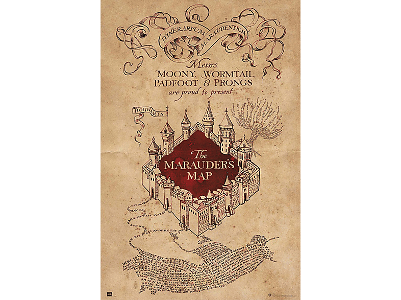 Hogwarts - Map Potter Harry Marauders -