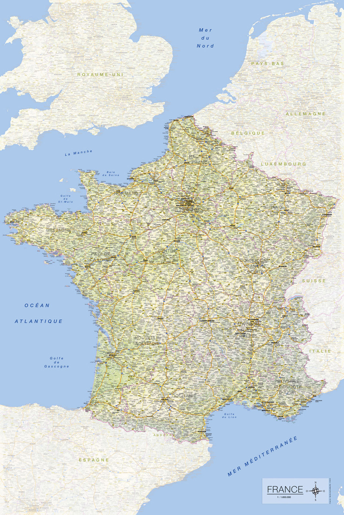 Frankreich - Landkarten