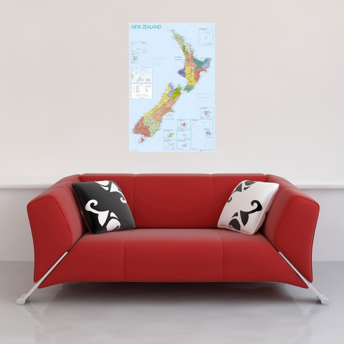 - Landkarten Zealand New