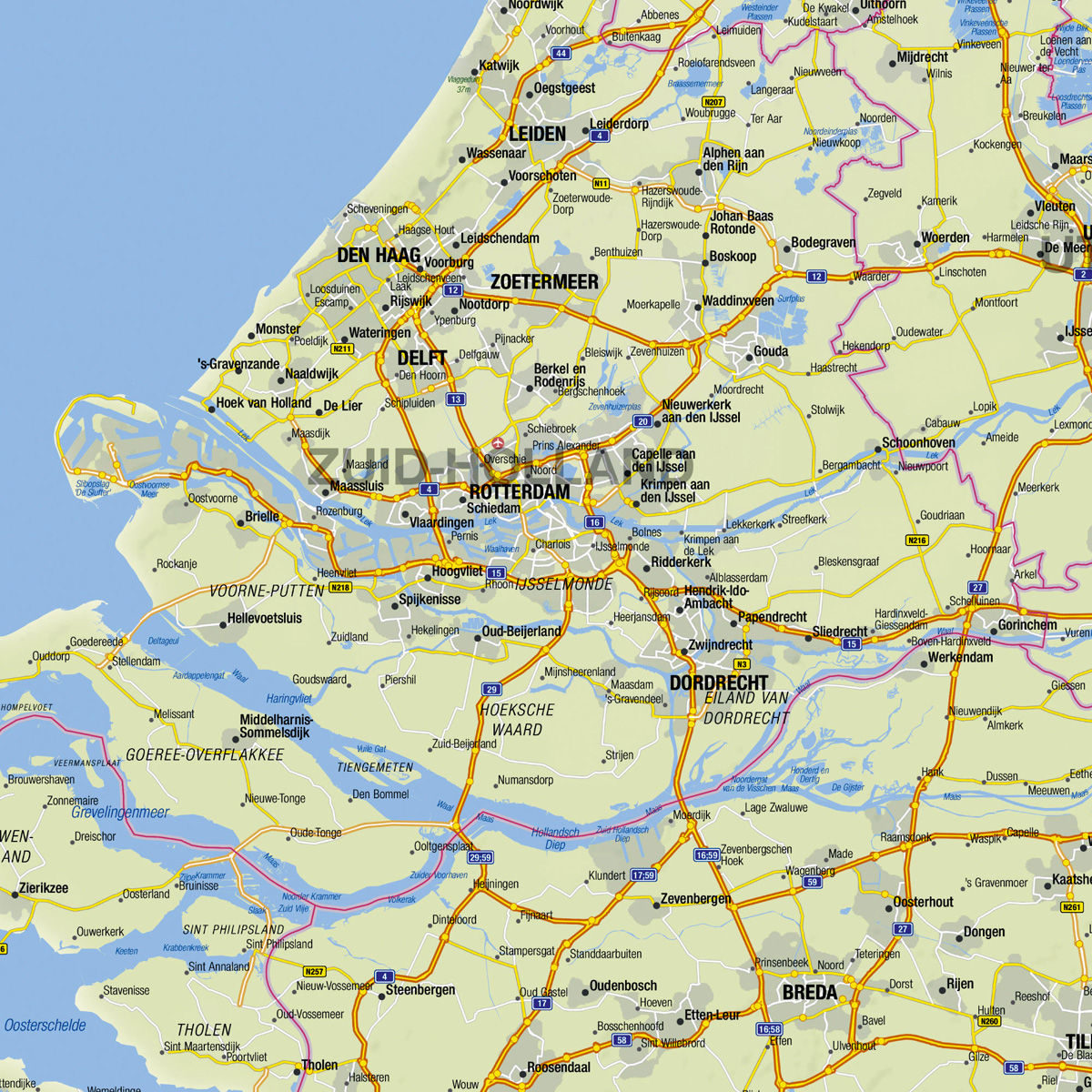 der niederländische Ausführung Niederlande - Landkarte