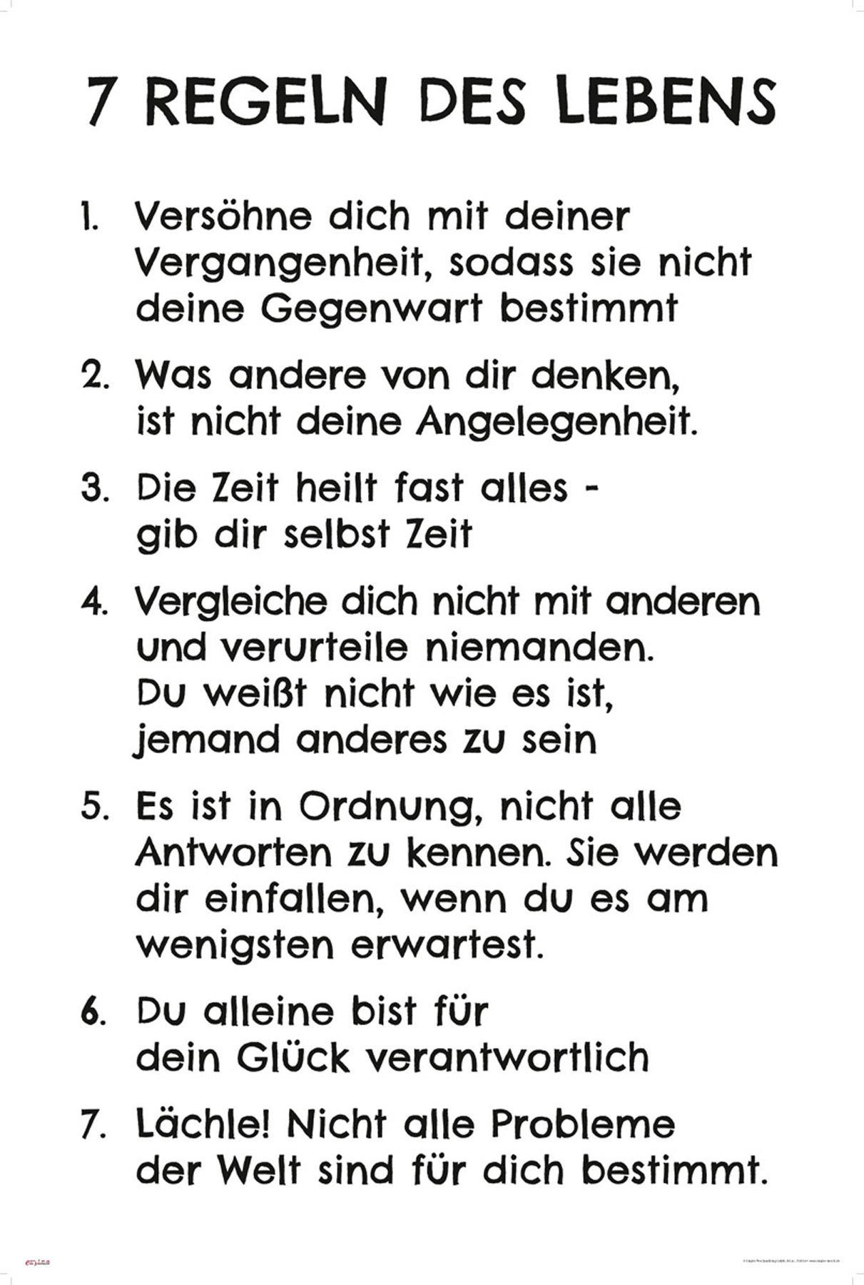 des Weiß 7 Regeln - Lebens