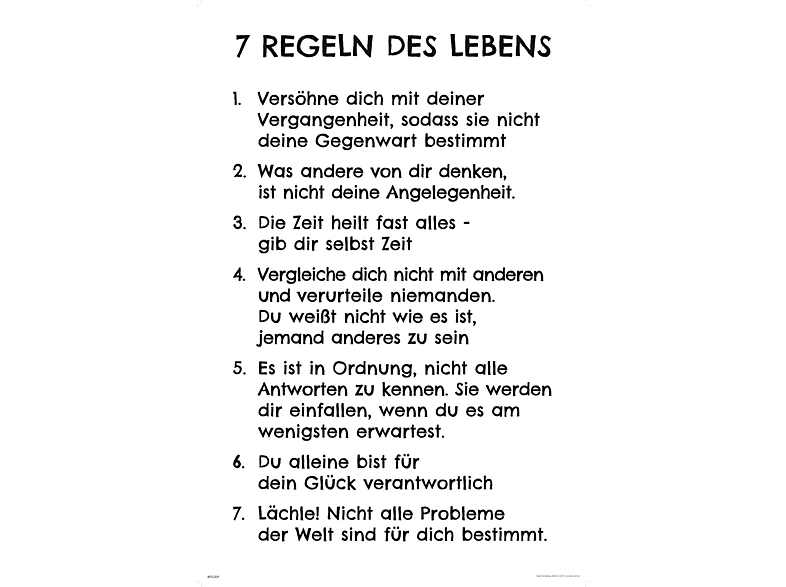 Regeln - des Weiß Lebens 7