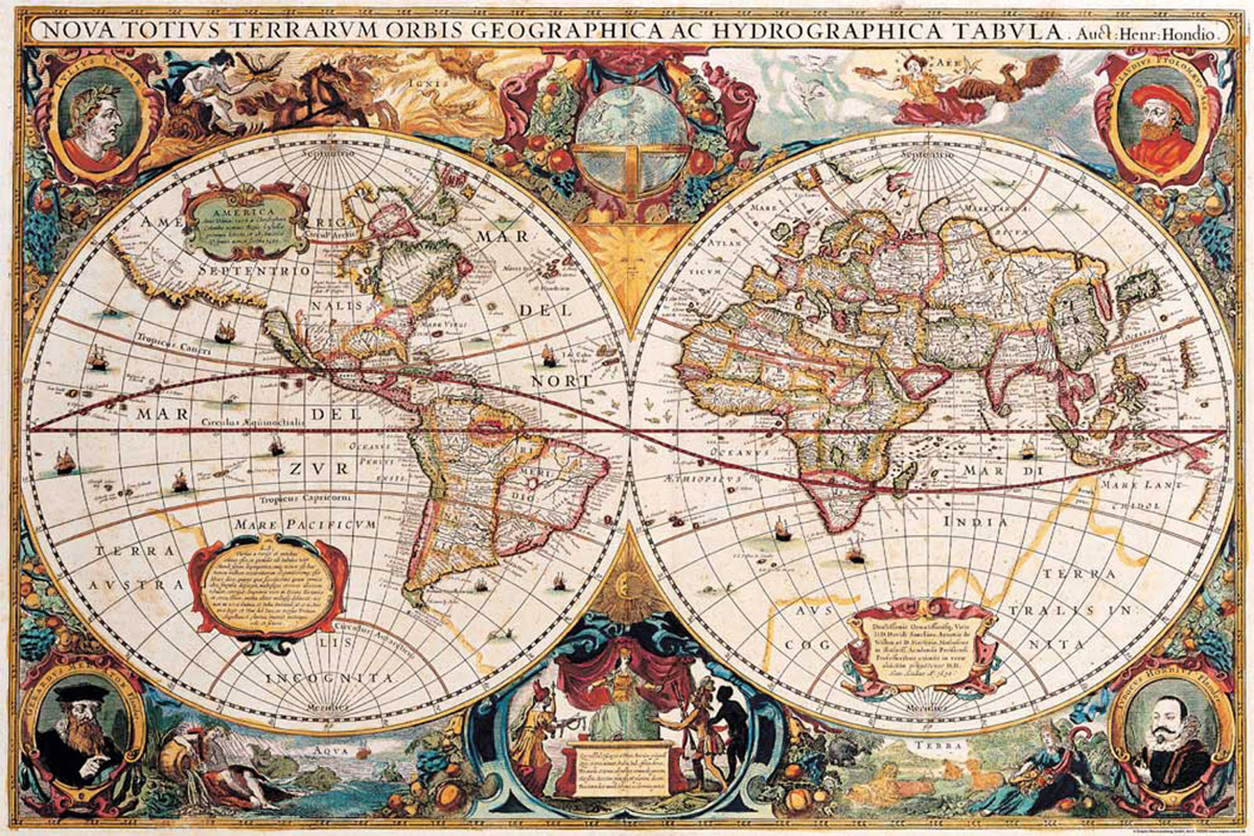 Antike Landkarten - Weltkarte