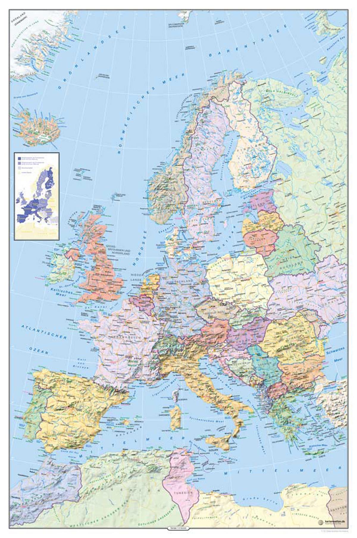 Landkarten - Politische Europakarte