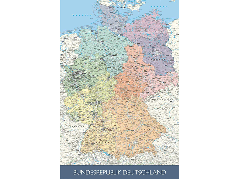 Landkarten  - Politische Deutschlandkarte