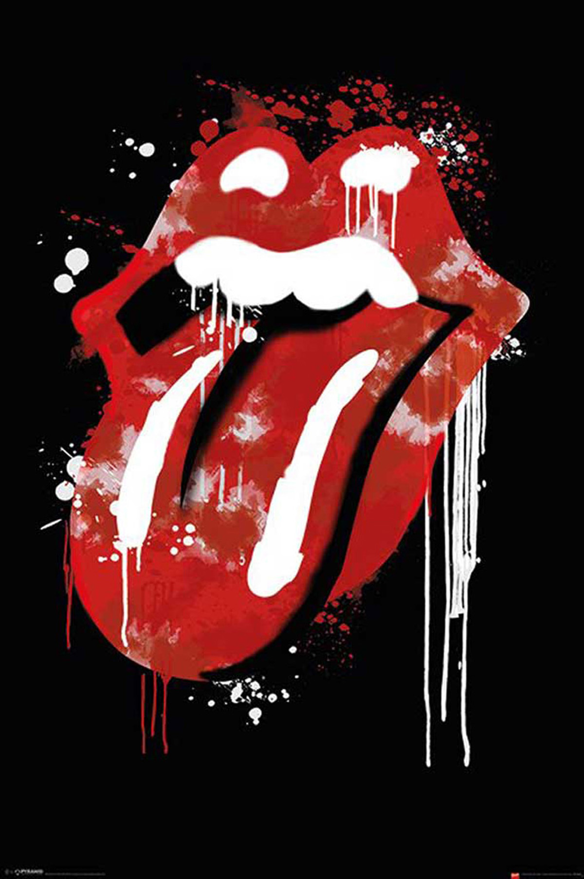 Stones Graffiti Lips Rolling -