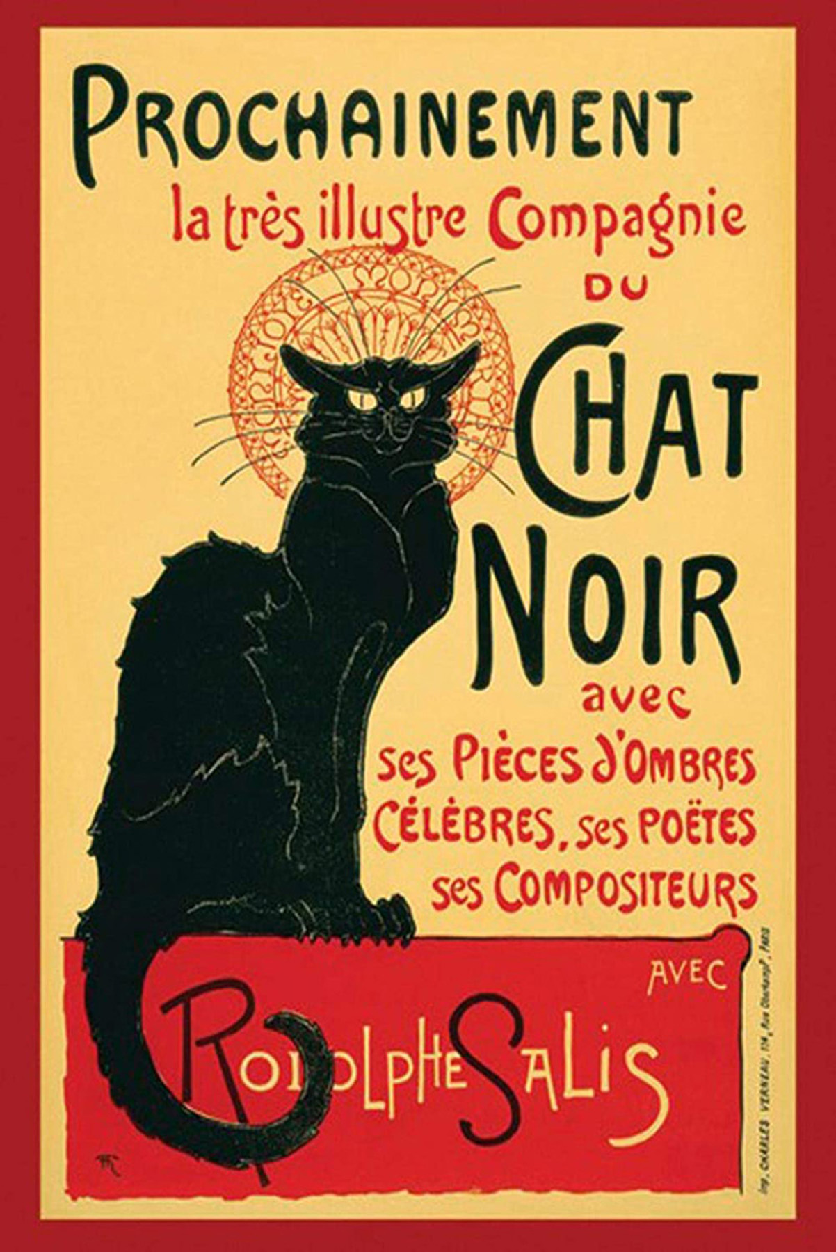 du Tournee Theophile - Steinlen, Noir Chat