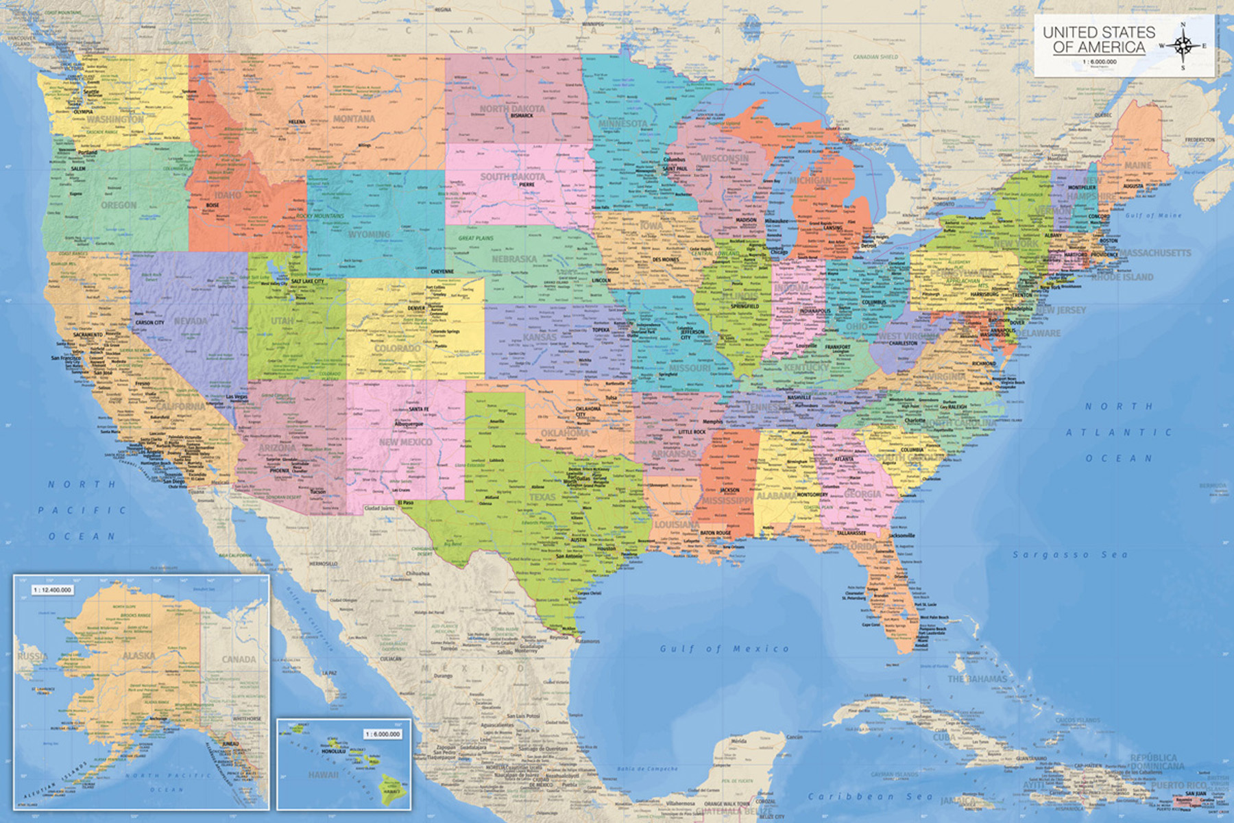 USA of Landkarten - Map the