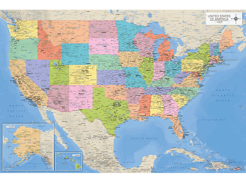 USA the Landkarten - Map of