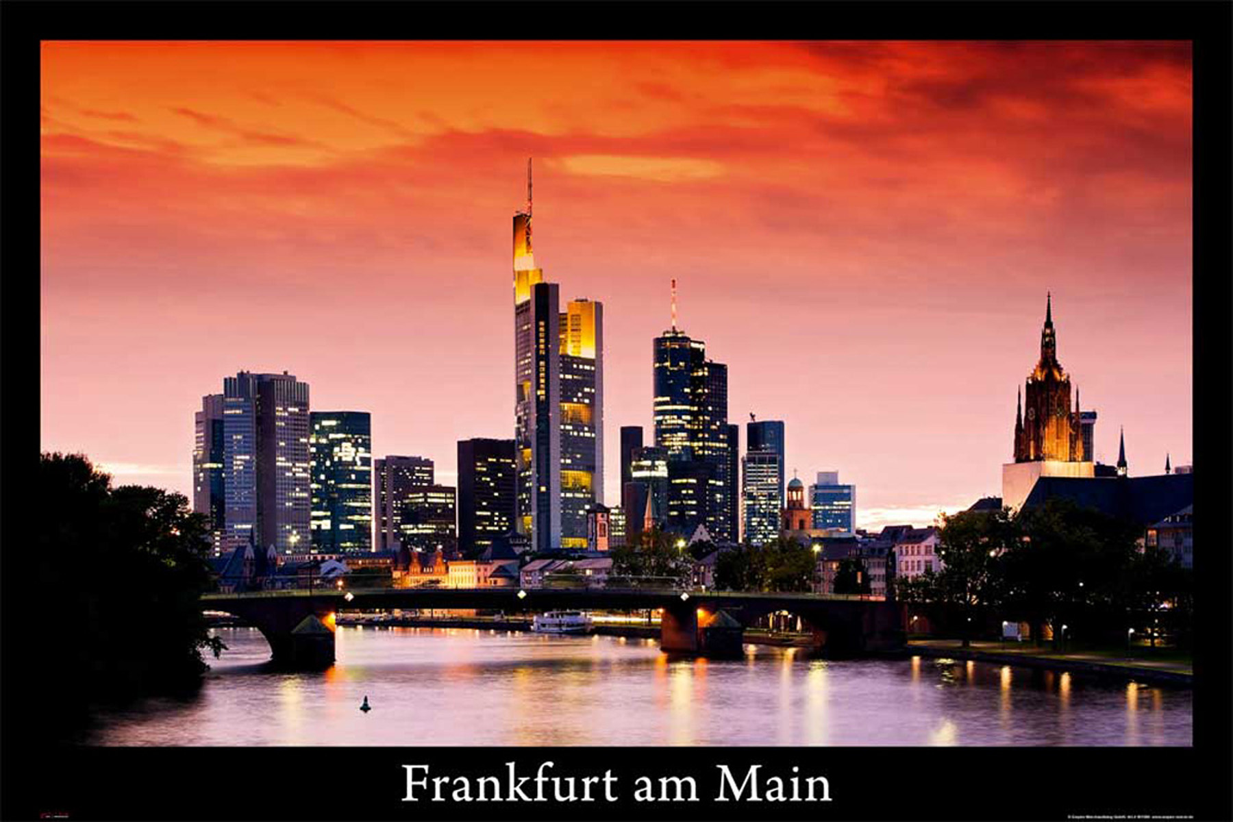 Deutsche Städte - Frankfurt - Skyline am Main