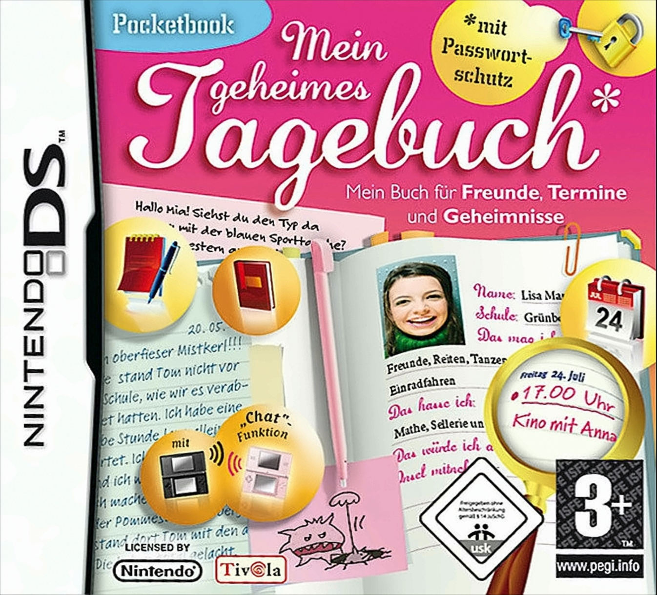 Pocketbook 'Mein geheimes Tagebuch' Buchcover.
