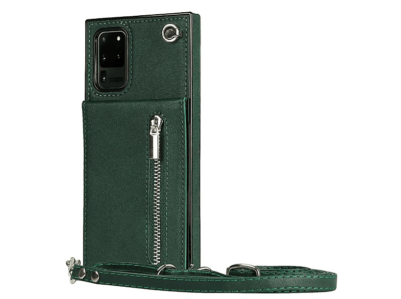 CASEONLINE Zipper Samsung, Necklace, Ultra, Grün Galaxy S20 Umhängetasche