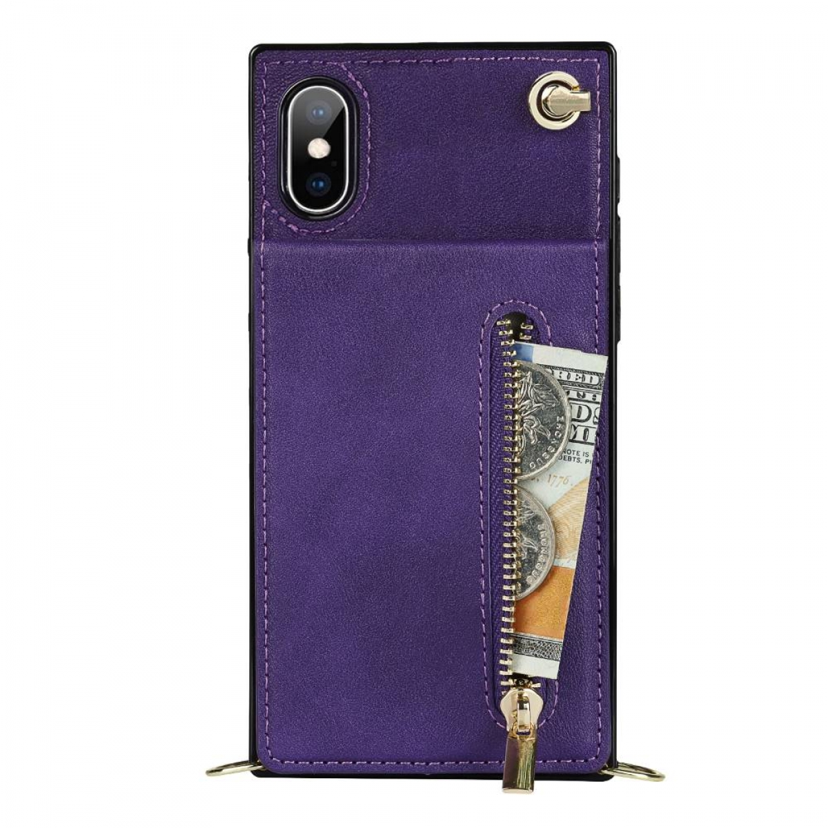 Zipper CASEONLINE X, Apple, Necklace, Violett iPhone Umhängetasche,