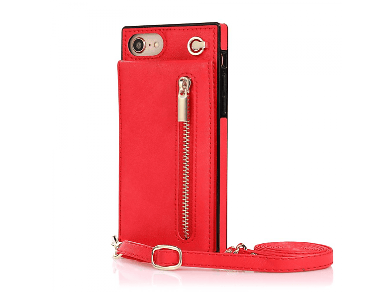 Necklace, Umhängetasche, CASEONLINE 7, Apple, iPhone Zipper Rot