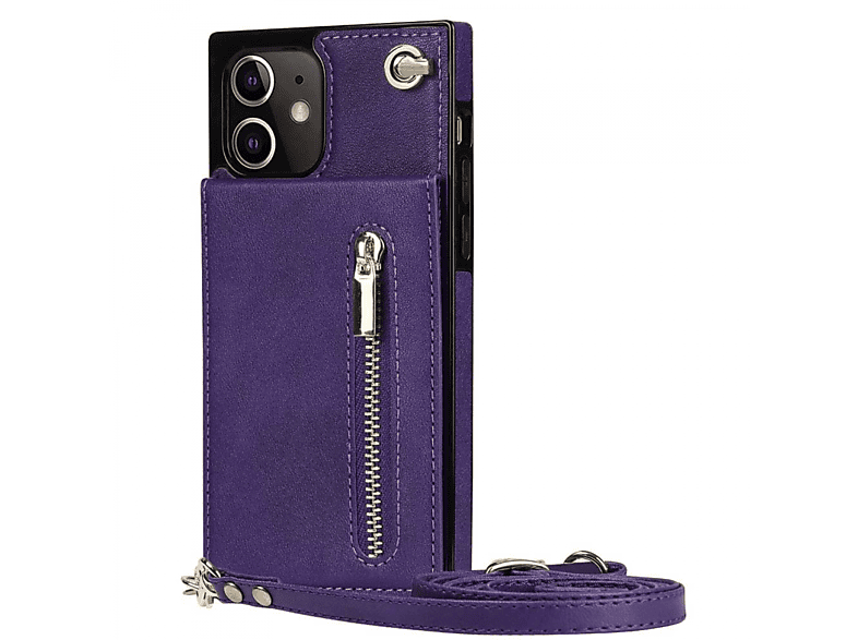 CASEONLINE Zipper Necklace, Umhängetasche, Apple, iPhone 11, Violett