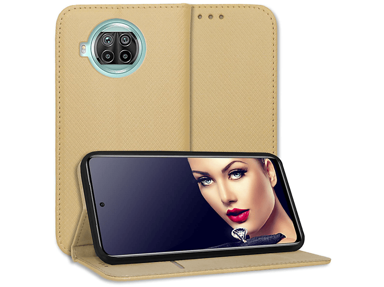 Lite Magnet 5G, Gold Bookcover, 10T Mi ENERGY MORE Smart MTB Klapphülle, Xiaomi,