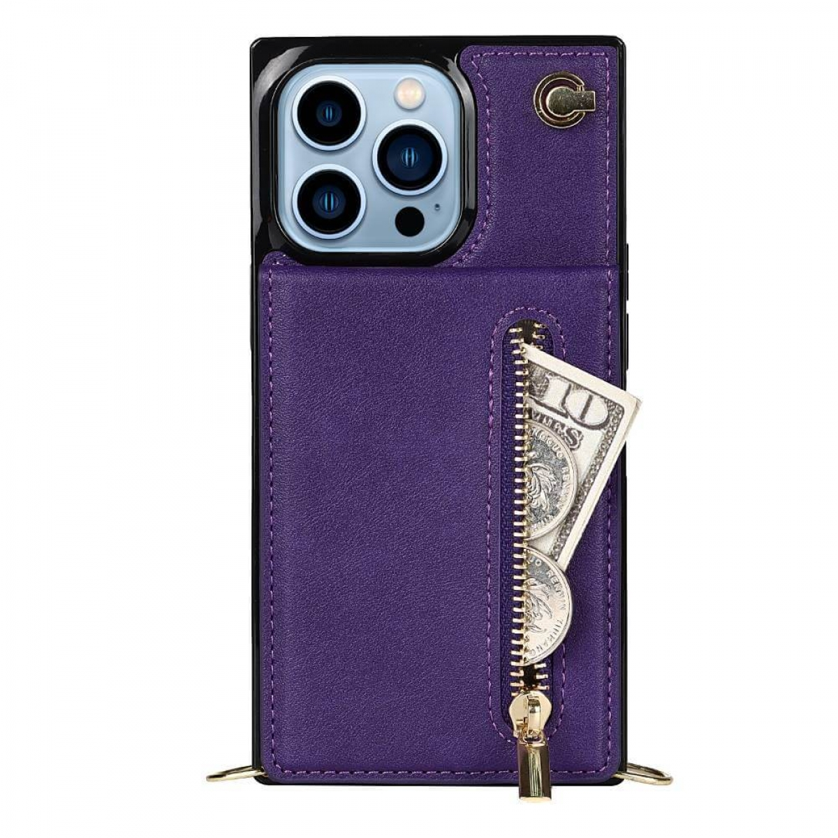 Necklace, Apple, 13 iPhone CASEONLINE Violett Pro, Zipper Umhängetasche,