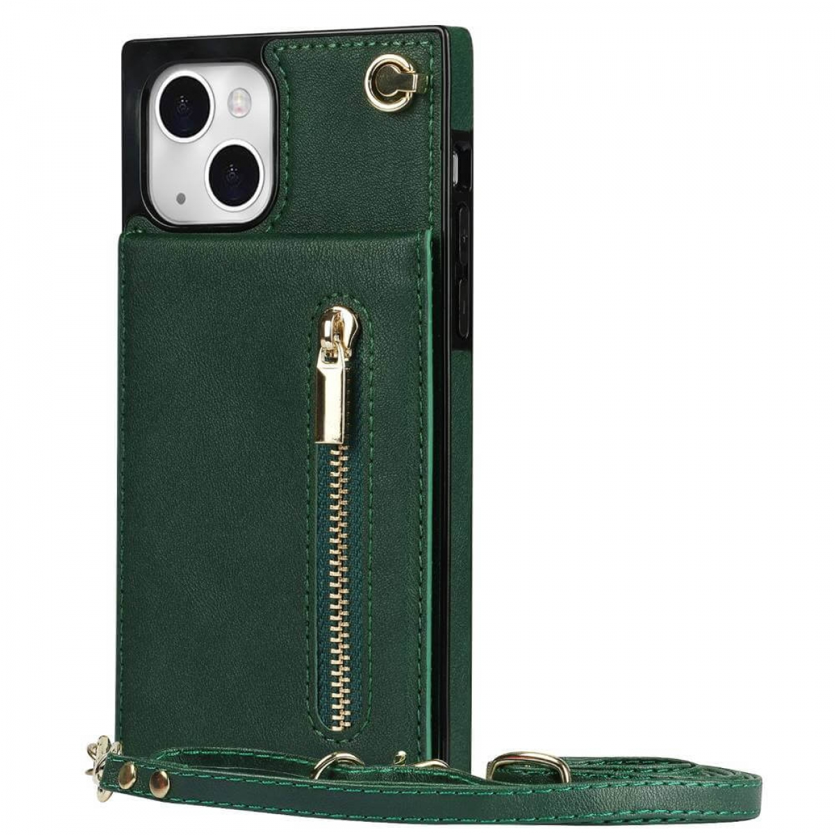 CASEONLINE Zipper, Umhängetasche, Apple, iPhone 13 Mini, Grün