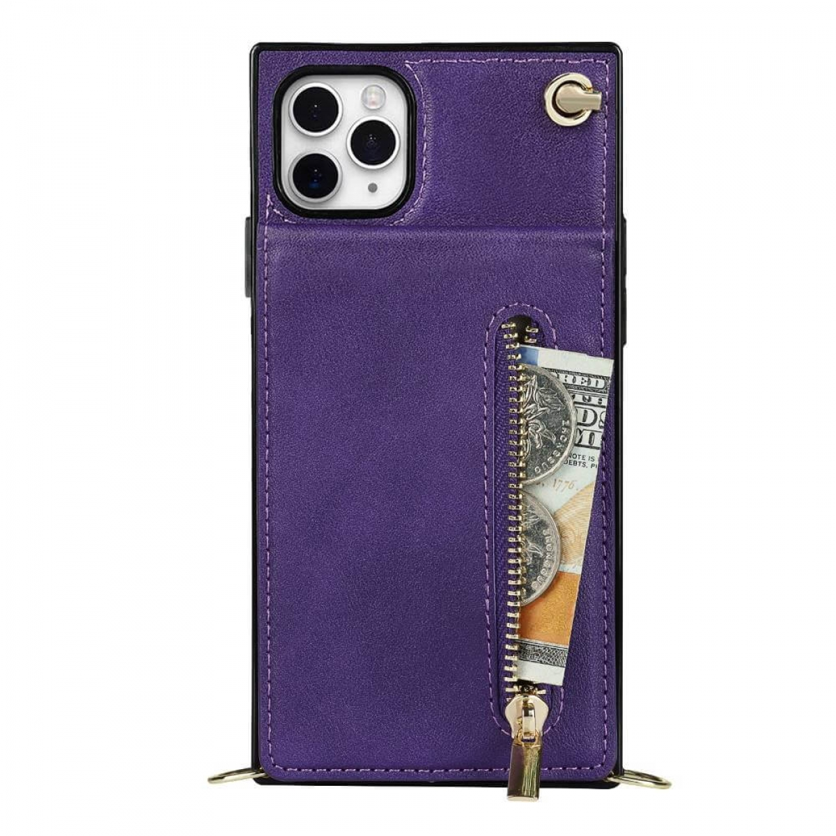Zipper Pro, 11 Apple, Umhängetasche, Violett iPhone CASEONLINE Necklace,