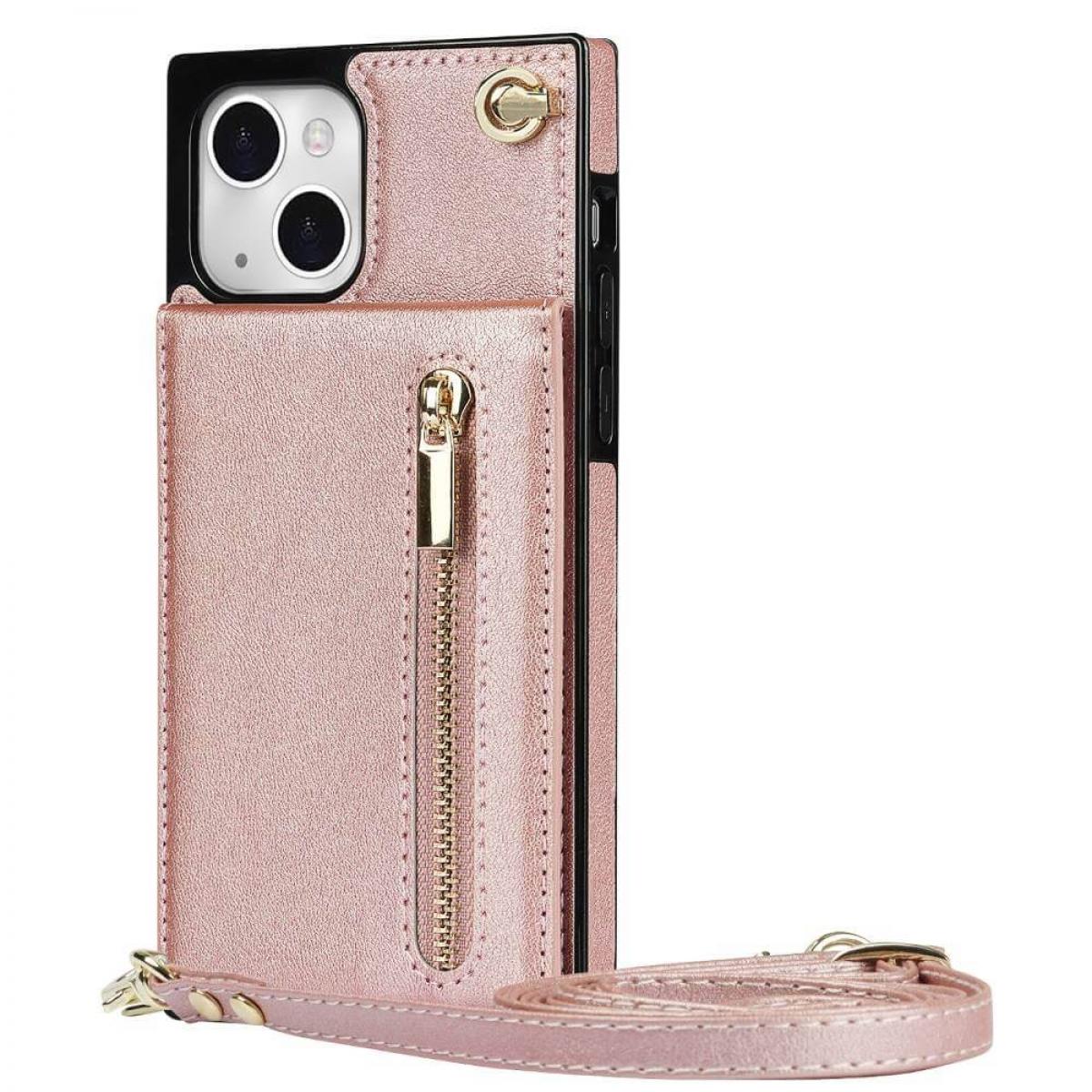 CASEONLINE Zipper Rose Apple, iPhone Umhängetasche, Plus, Necklace, 14