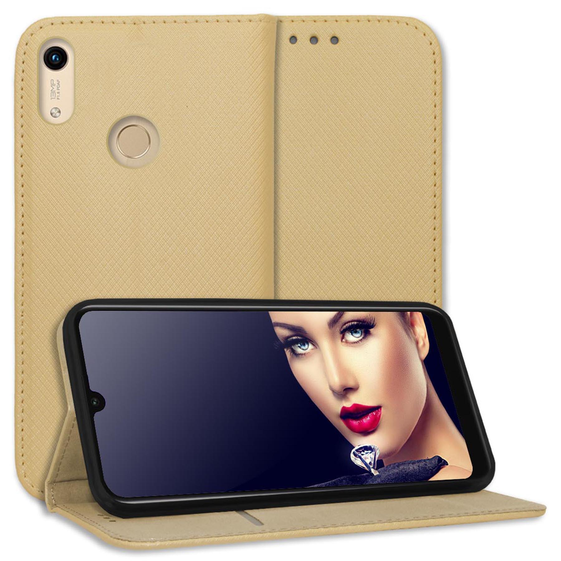 Huawei, Y6S, Bookcover, 8A, Magnet Honor Smart Gold ENERGY MTB MORE Klapphülle,