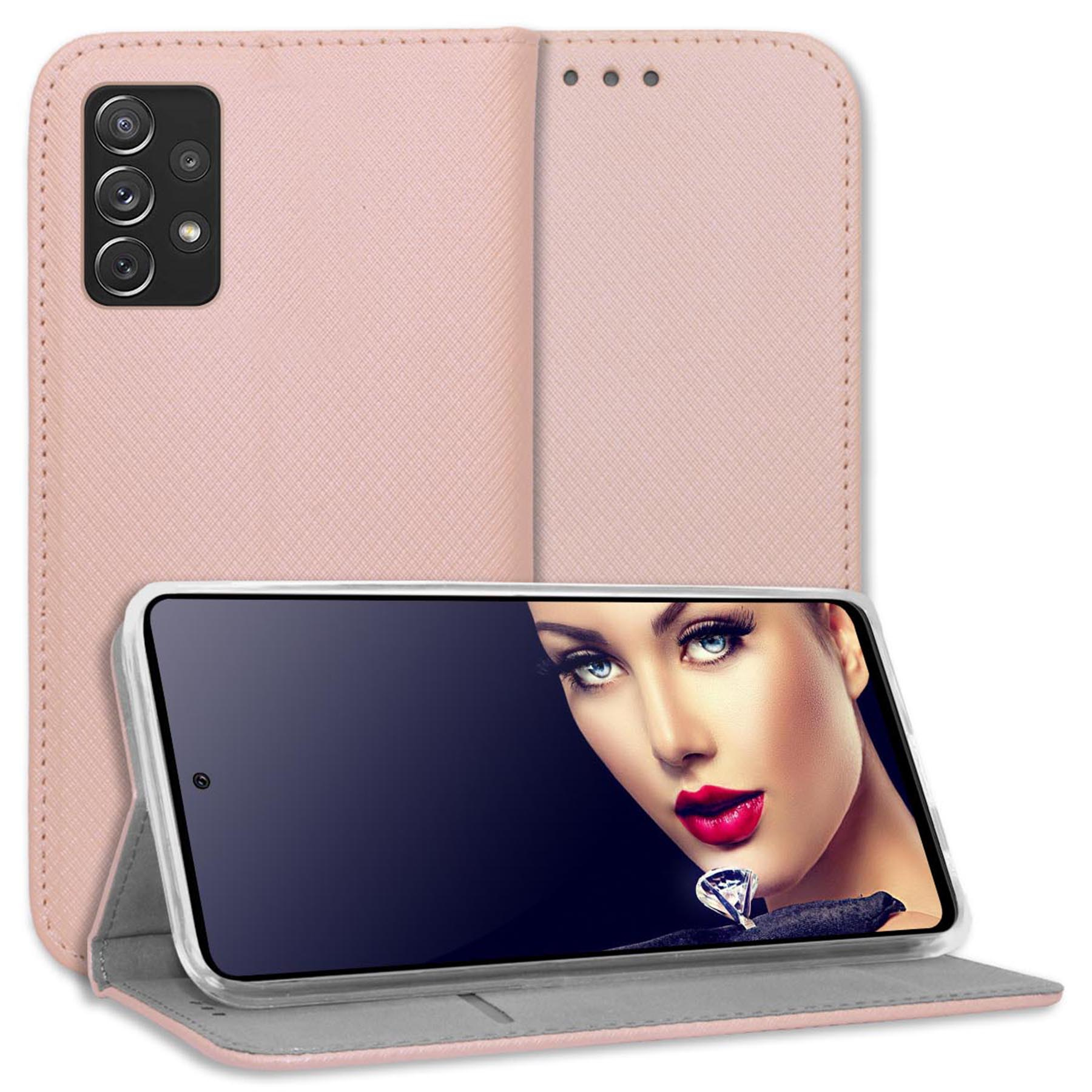 MTB MORE Smart Bookcover, Galaxy Rosegold Samsung, A72, Klapphülle, Magnet ENERGY