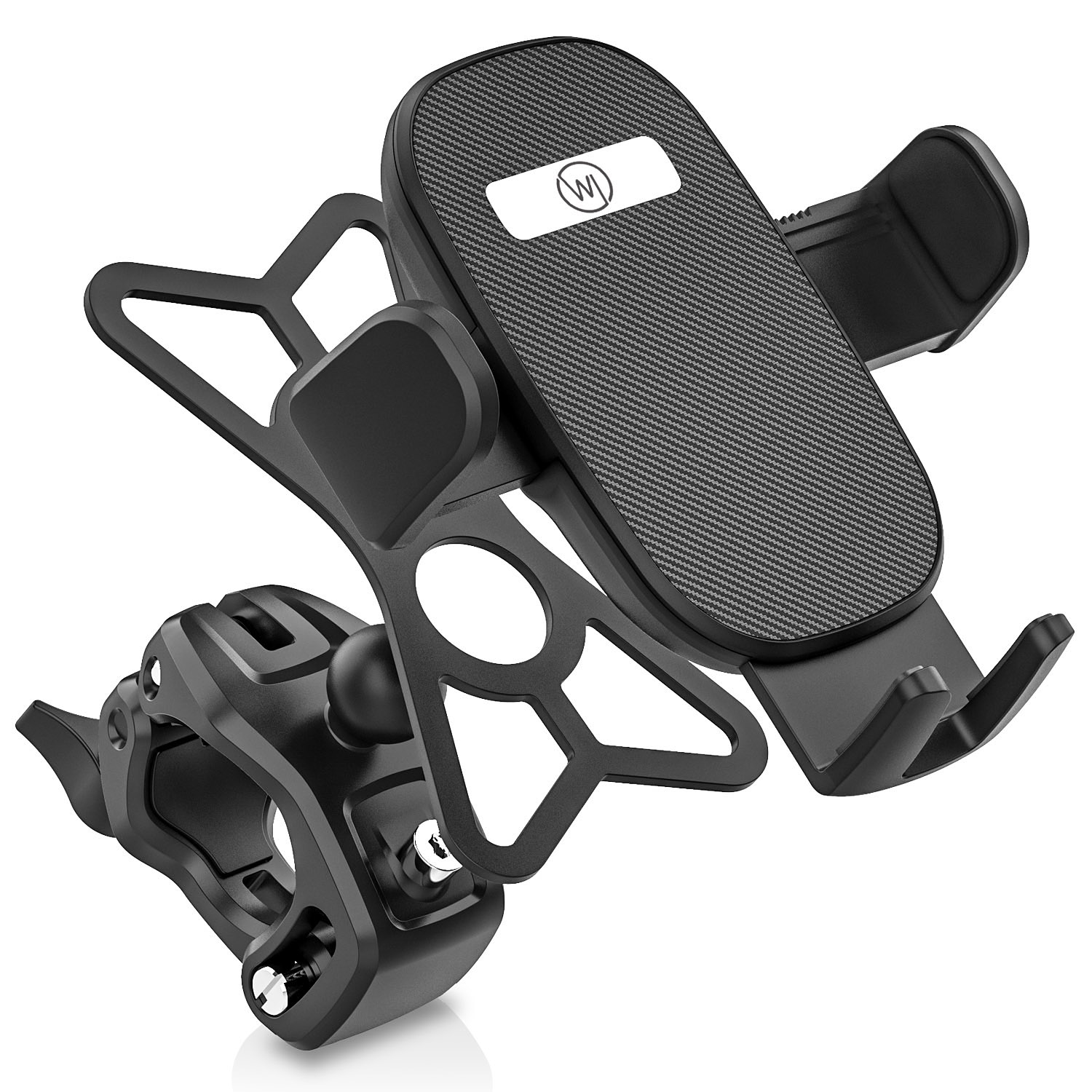 WICKED CHILI Fahrrad iPhone Geräte Fahrradhalterung, Halterung und 3.5-6.5 Zoll, Universal 14 für 360° schwarz mit drehbar Handyhalterung