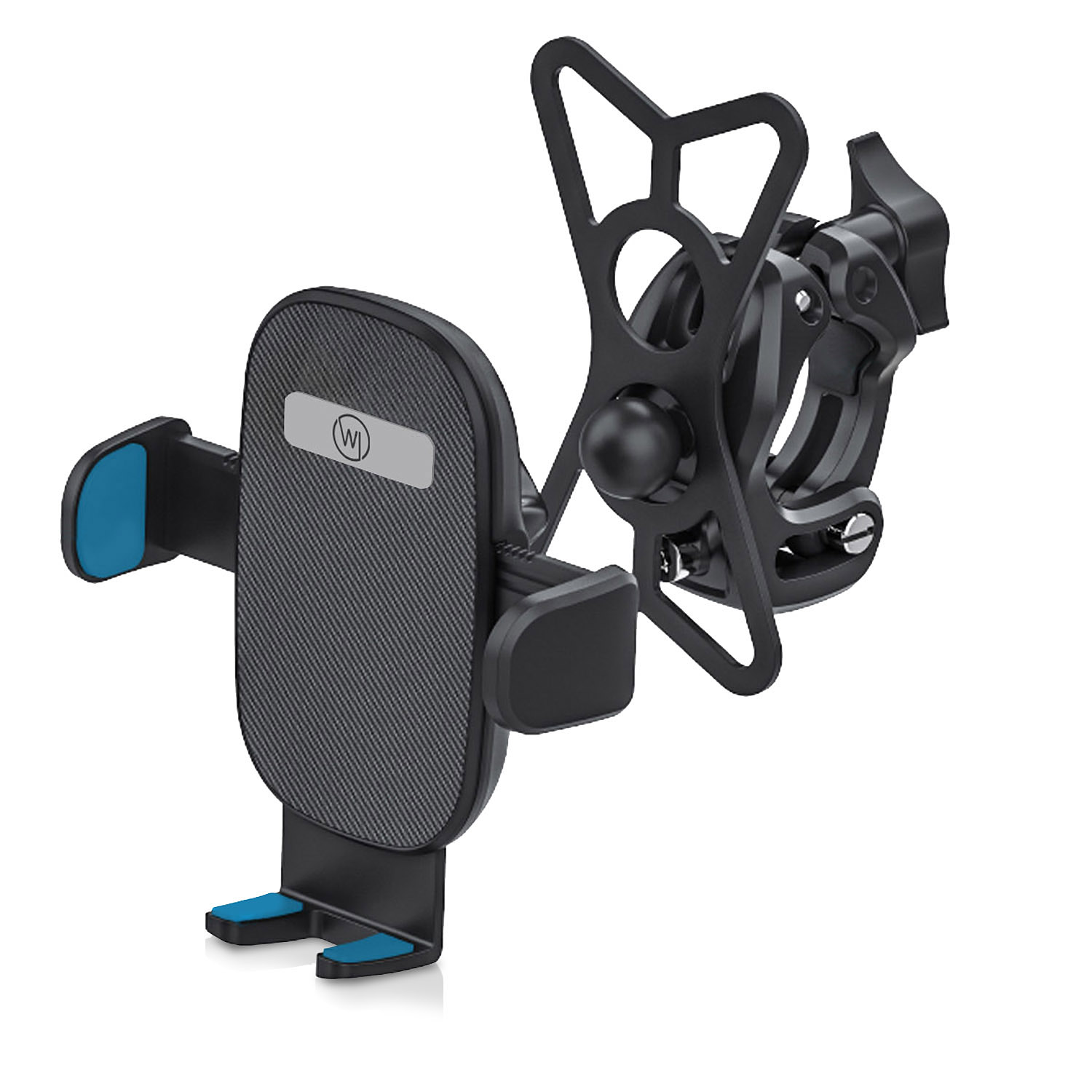 WICKED CHILI Fahrrad iPhone Geräte Fahrradhalterung, Halterung und 3.5-6.5 Zoll, Universal 14 für 360° schwarz mit drehbar Handyhalterung