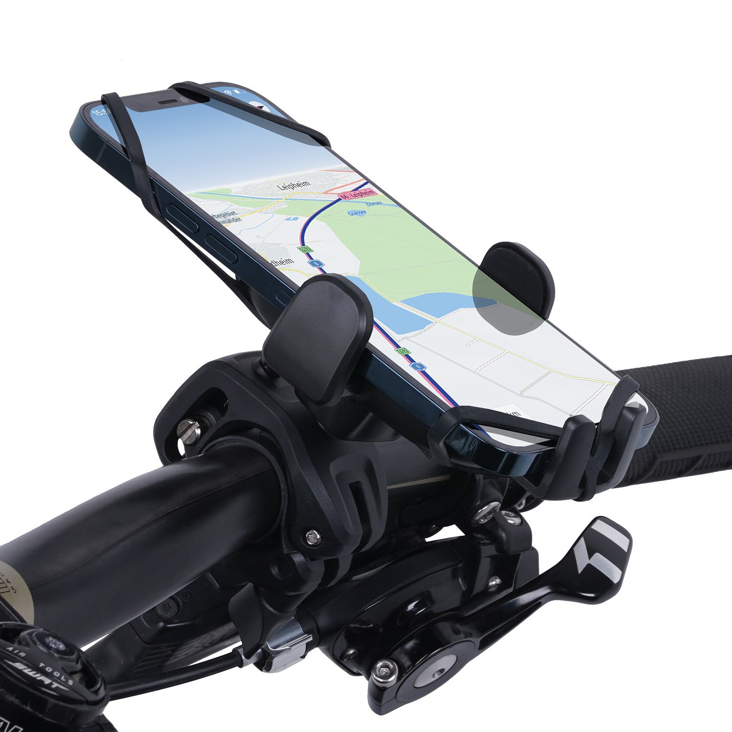 WICKED CHILI schwarz iPhone für Zoll, Fahrrad 360° 14 Handyhalterung Fahrradhalterung, Halterung drehbar und Universal Geräte mit 3.5-6.5